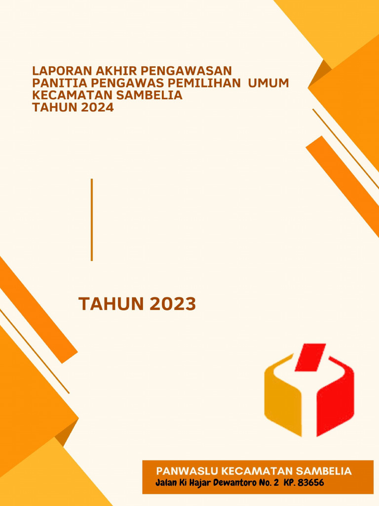Laporan Akhir Pengawasan Penyusunan Daftar Pemilih Pdf