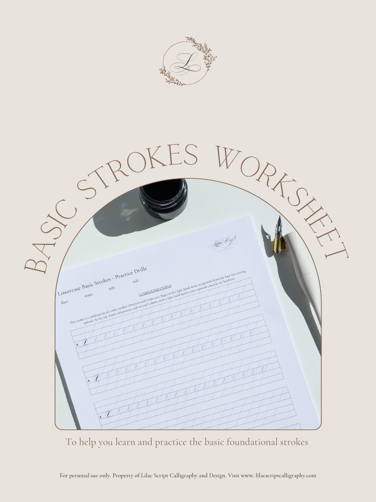 Basic Strokes Worksheet and Guide Sheets Free Download by Lilac