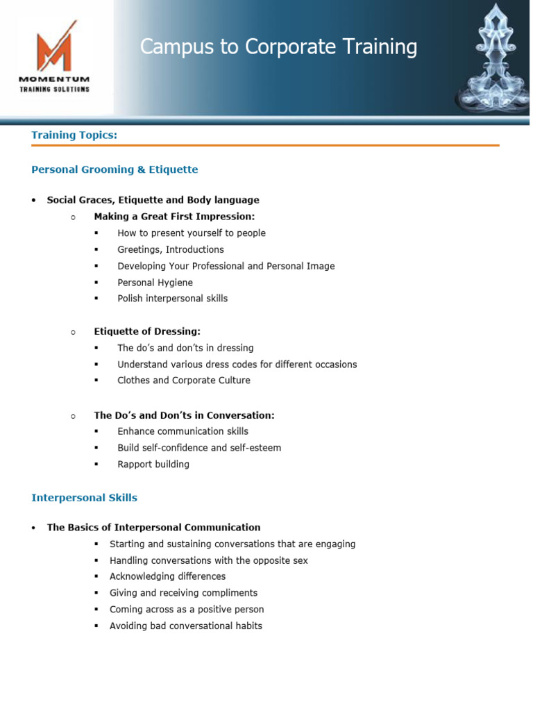 CORPORATE TRAINING PROGRAM PDF visual data 4