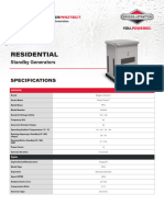 4256 Briggs and Stratton 12kW Standby Generator Specifications