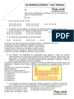 Tabela Periódica: Lista 2 - Revisão de Química (Fuvest) - Prof. Flokinho