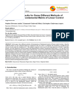 Comparison of Results For Some Different Methods of Determination of Fundamental Matrix of Linear Control Systems