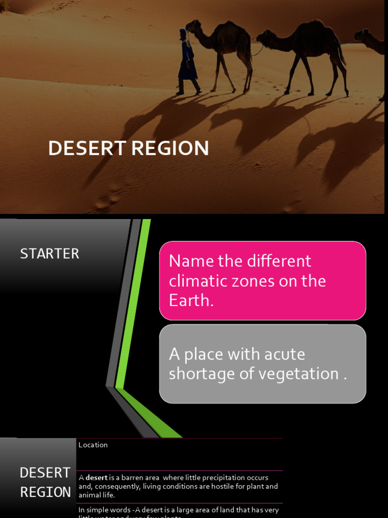 Ppt 1 Desert Region Pdf Desert Earth Sciences