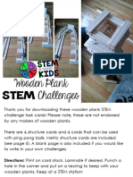 Wooden Plank STEM Challenge Task Cards