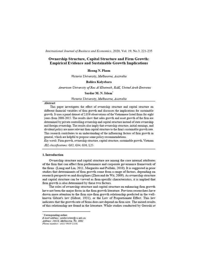Vol 19 3 1 download free pdf equity finance capital structure