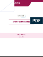 Cyient DLM LTD - IPO Note - June'2023