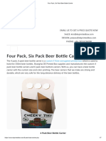 Four Pack, Six Pack Beer Bottle Carrier