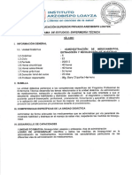 Silabus Sellado Administración de Los Medicamentos