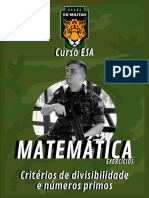 ESA MATEMÁTICA - Ex. - Critérios de Divisibilidade e Números Primos