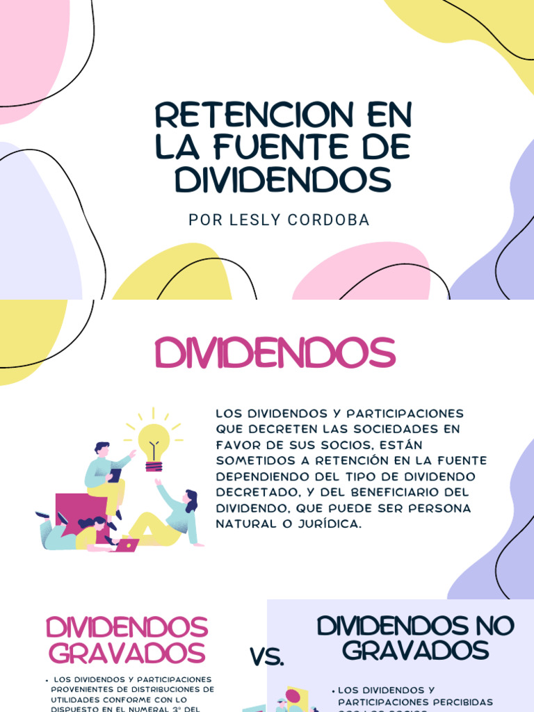 Retención en la Fuente por Dividendos | PDF | Dividendo | Impuesto ...