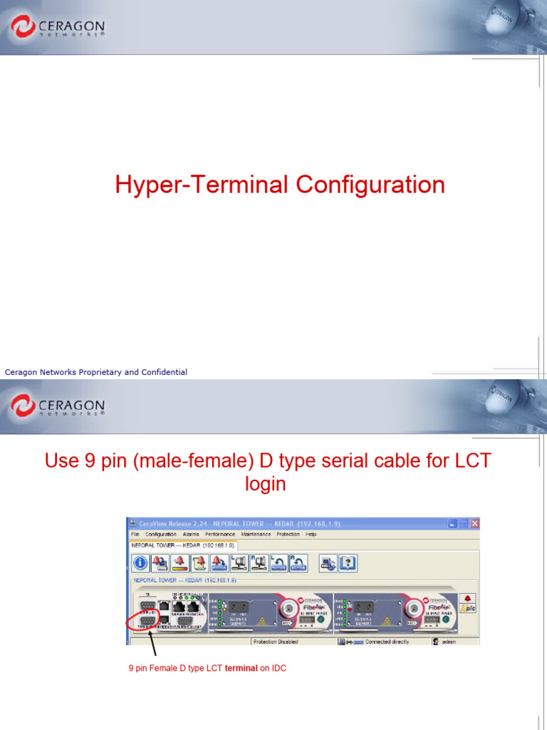 Hyper Terminal & Ceraview Login PDF Ip Address Computing