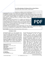 Original Article Knowledge & Practices of Breastfeeding in Working and Non-Working Mothers