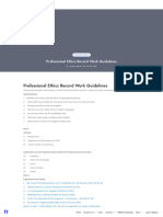 Professional Ethics Record Work Guidelines