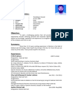 Bilal Ahmed CV