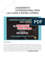 Boletín de Prensa Campaña Internacional para Capturar A Rafael Correa