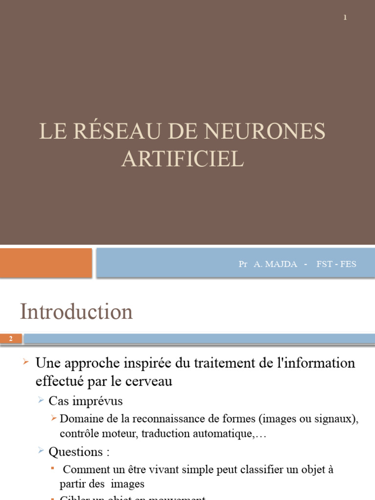 Introduction aux Réseaux de Neurones | PDF | Réseau de neurones ...