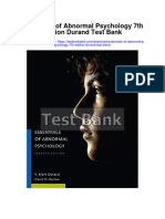 Essentials of Abnormal Psychology 7th Edition Durand Test Bank