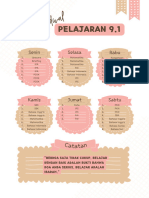 Jadwal Pelajaran 9.1