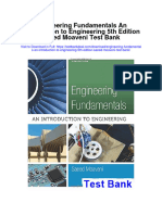 Engineering Fundamentals An Introduction To Engineering 5th Edition Saeed Moaveni Test Bank