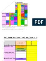 Year 7 Exam Timetable New 4