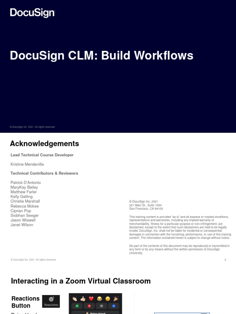 DocuSign CLM Workflow Training Guide | PDF | Business Process ...