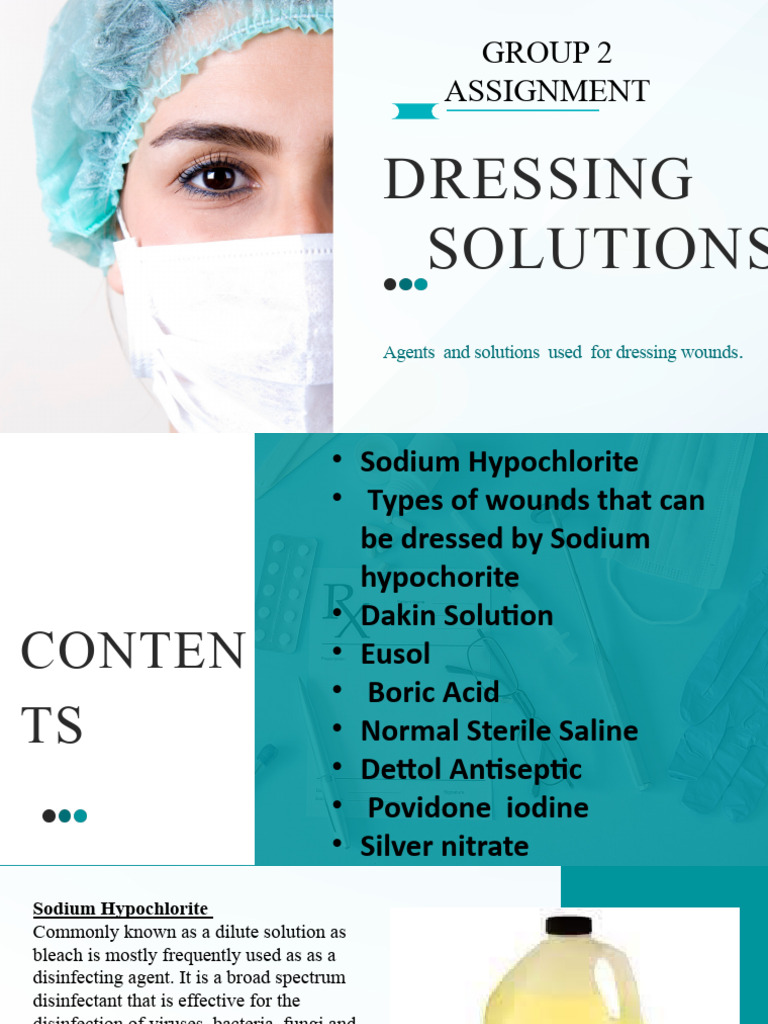Dressing Solutions PDF Wound Disinfectant