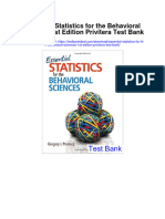 Essential Statistics For The Behavioral Sciences 1st Edition Privitera Test Bank