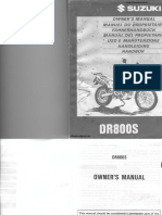 Suzuki DR 800 S - Owners Manual - 1997 - #3127