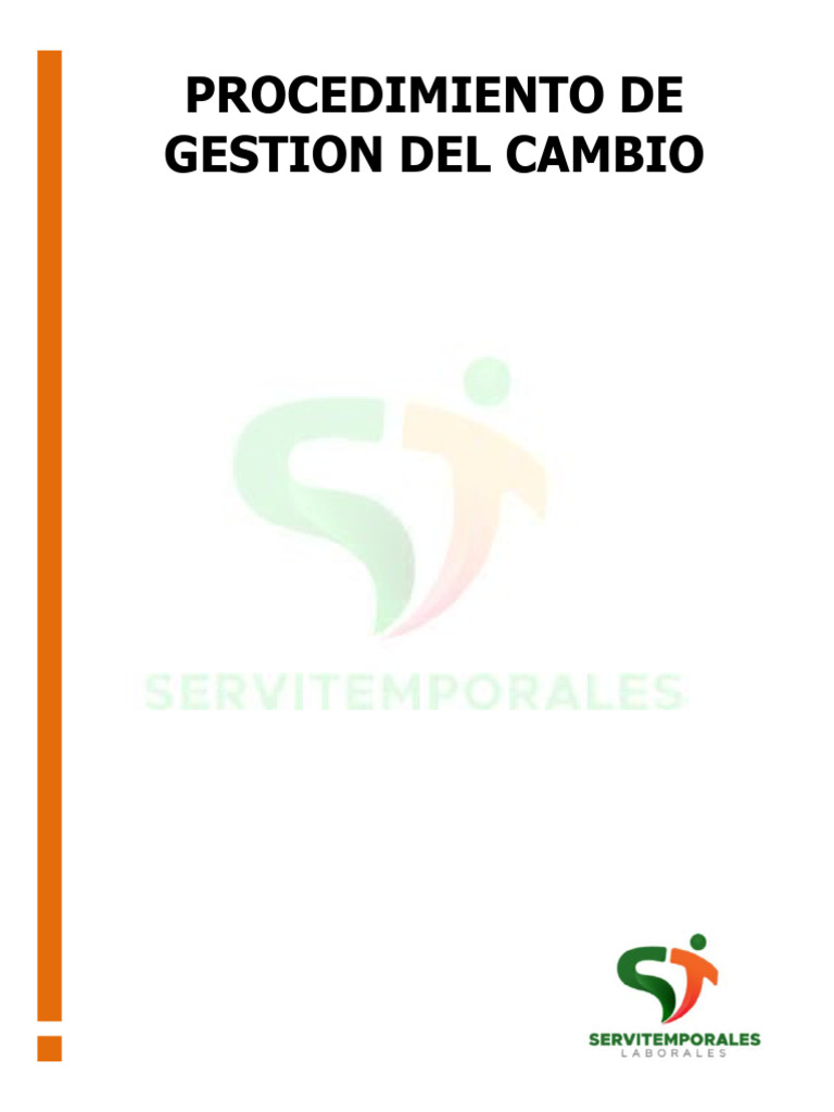 Procedimiento de Gestion Del Cambio | Descargar gratis PDF ...