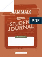 Mammals 3 6 Student Journal Sample