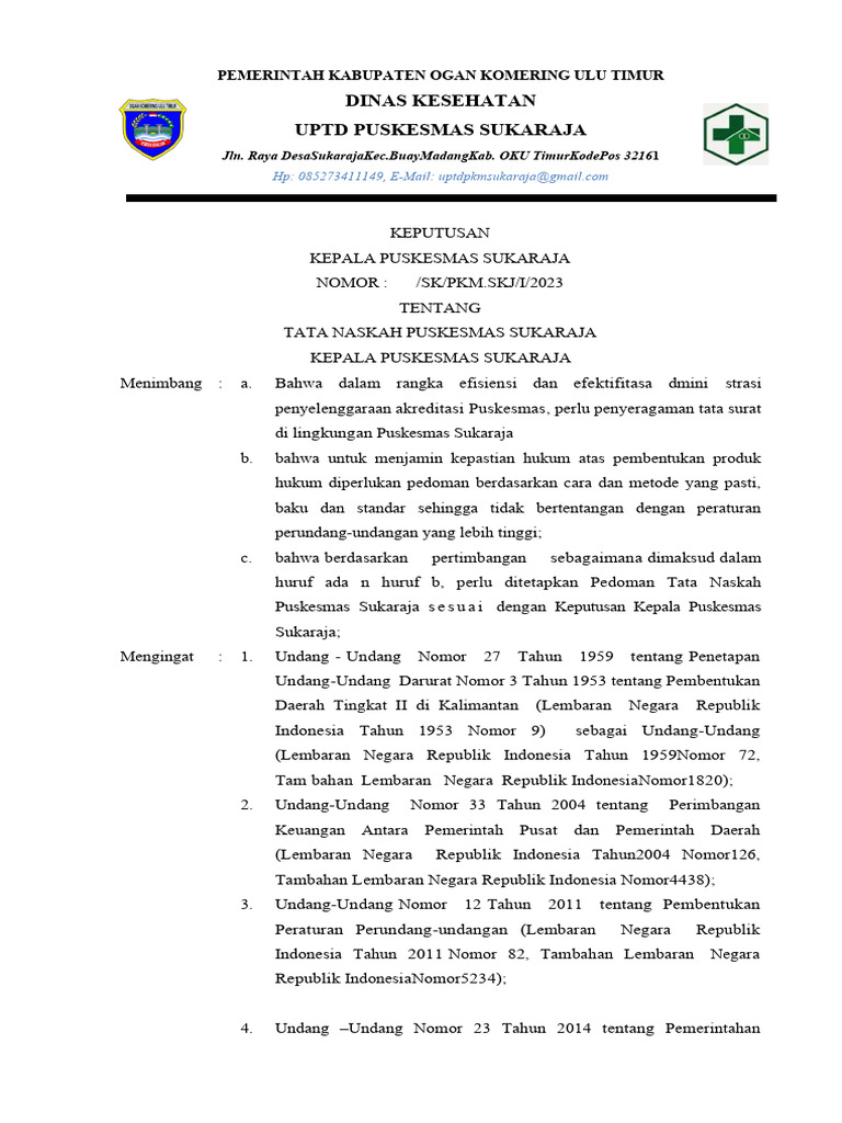 1.2.2.1 Contoh Pedoman Tata Naskah | PDF