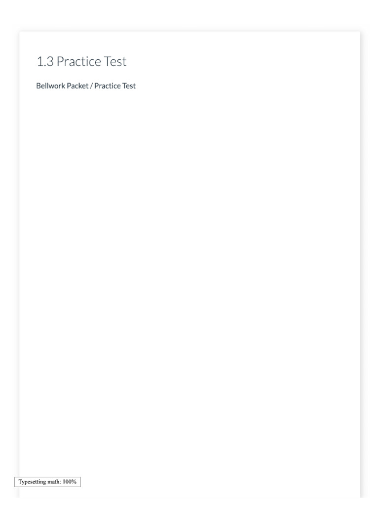 1.3 Practice Test | PDF