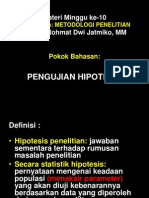 Pengujian Hipotesis