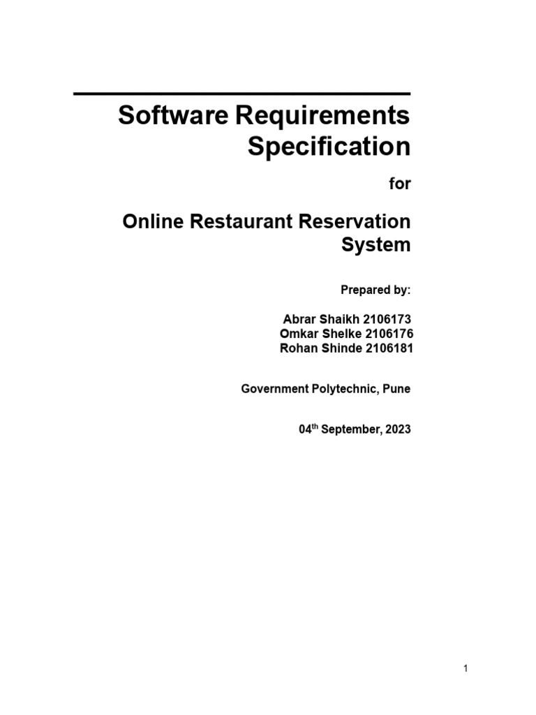 Srs Document | PDF | Databases | Application Software