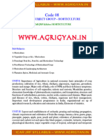 Icar JRF Syllabus Horticulture
