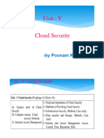Unit - V Cloud Security - Part1