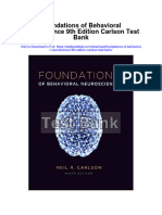 Foundations of Behavioral Neuroscience 9th Edition Carlson Test Bank