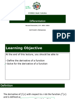 Lecture 8. More On Derivatives