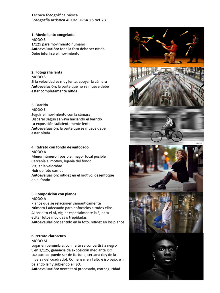 Técnica Foto Básica Modelos | PDF