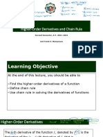 Lecture 10. Hhigher Order Derivatives and Chain Rule