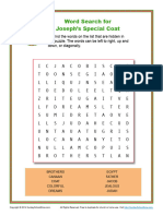 Josephs Special Coat Word Search