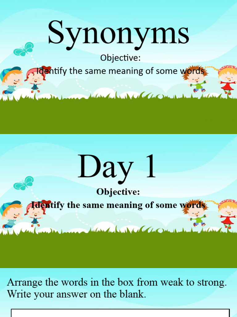 Synonyms or Antonyms PDF