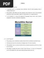 Unit I: 1.1 OS Structures