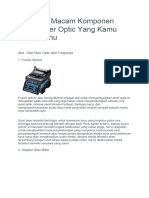 Komponen Dan Alat Penghubung Fiber Optik