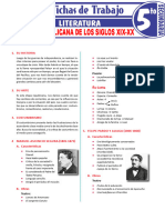 Literatura Republicana de Los Siglos XIX XX para Quinto Grado de Secundaria