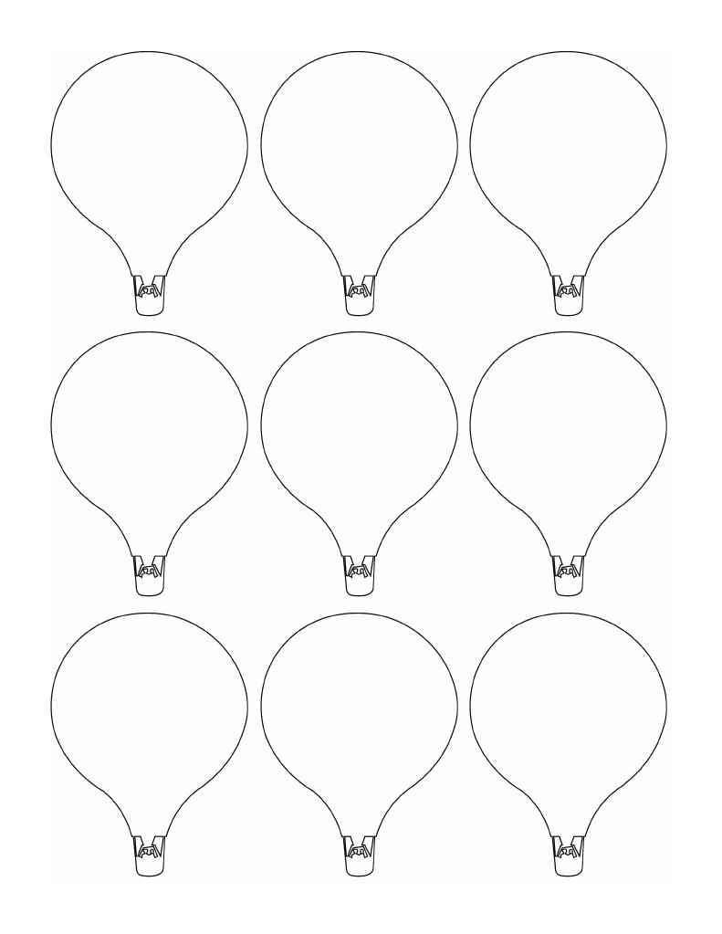 Hot Air Balloon Printables PDF