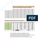 Tabla de Distribución de Frecuencias. - Ejercicios