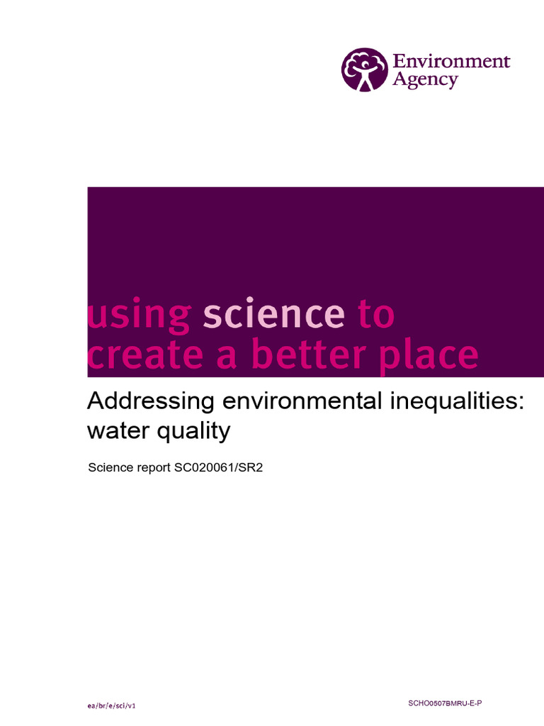 2008 Addressing Environmental Inequalities Water Quality UK PDF