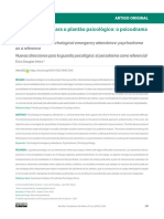 Novas Direções para o Plantão Psicológico o Psicodrama Como Referencial