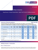 Thematic Report On Holding Companies - SBI Securities - 20th July23